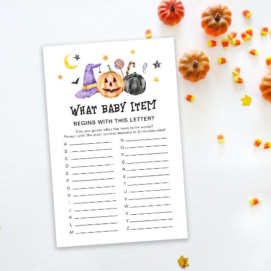 Papier Jeu Baby shower Halloween
