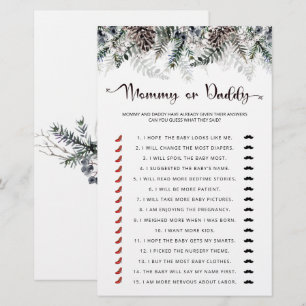 Papier Jeu bébé maman ou papa