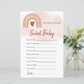 Papier Jeu Blush rose Rainbow pour bébé moderne (Debout devant)