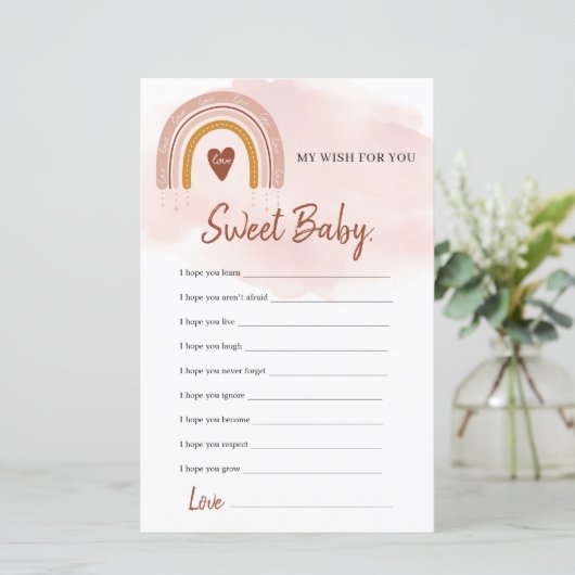 Papier Jeu Blush rose Rainbow pour bébé moderne (Debout devant)