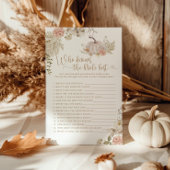 Papier Jeu Boho automne citrouille Qui connaît le mieux l