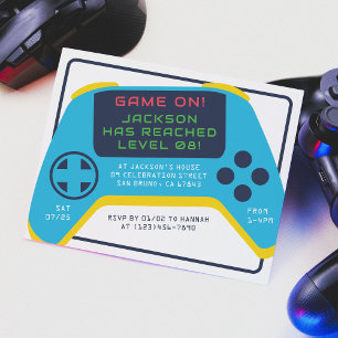 Papier Jeu Budget Sur Niveau Vidéo Jeu Garçon Anniversair