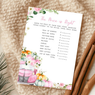 Papier Jeu Citrouille Rose Camion Fall Le Prix Est Juste