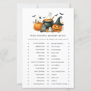 Papier Jeu d'activité de Baby shower d'Halloween Citrouil