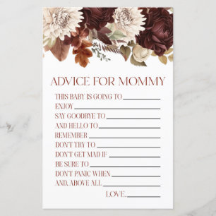 Papier Jeu d'activité de conseil floral de Bourgogne pour