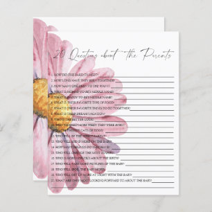 Papier Jeu Daisy Party   20 questions sur les Parents