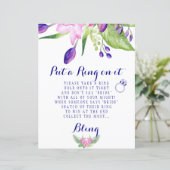 Papier Jeu d'anneau élégant fleuri signe de douche (Debout devant)