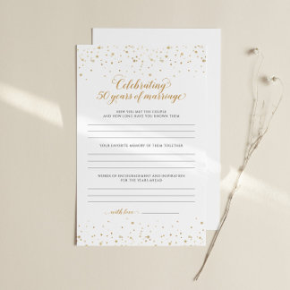 Papier Jeu d'anniversaire 50 ans de mariage - GAC37a