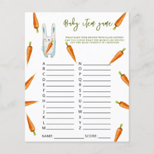 Papier Jeu d'article bébé - Lapin. Jeu de Baby Shower