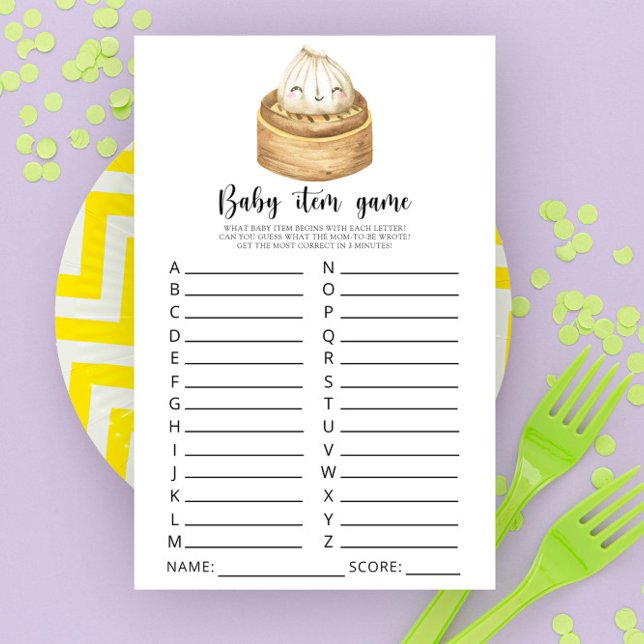Papier Jeu d'article pour bébé baby shower jetable (Créateur téléchargé)