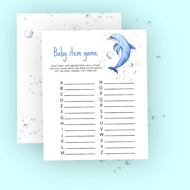 Papier Jeu d'articles bébé marin. Jeu de Baby Shower (Créateur téléchargé)