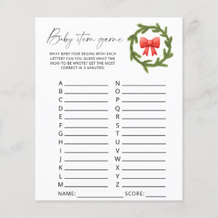 Papier Jeu d'articles pour bébé d'hiver. Jeu baby shower