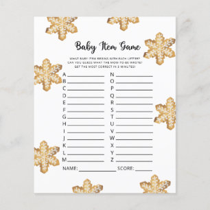 Papier Jeu d'articles pour bébé d'hiver. Jeu baby shower