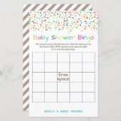 Papier Jeu de Baby shower à arroser de crème glacée (Devant / Derrière)