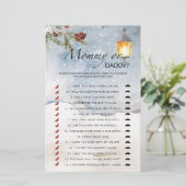 Papier Jeu de baby shower à feuillage persistant maman ou (Debout devant)