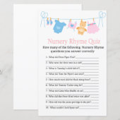 Papier Jeu de baby shower à rime de soins infirmiers Clot (Devant / Derrière)