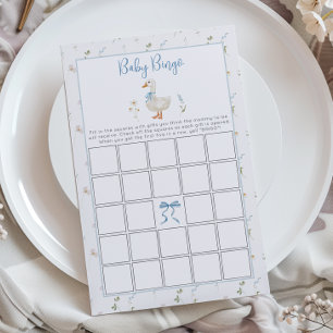 Papier Jeu de baby shower Bébé Bingo Baby Goose Silly Wil
