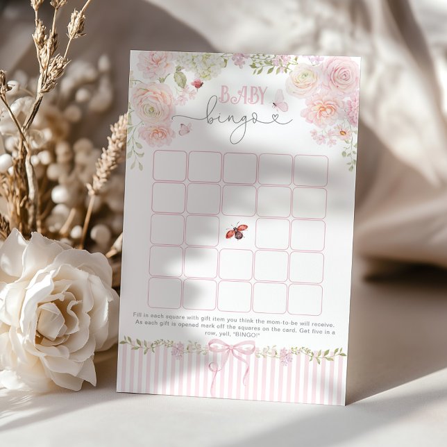 Papier Jeu de Baby Shower Bébé Bingo Love Bug (Créateur téléchargé)