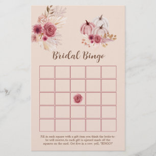 Papier Jeu de Baby Shower Bohème d'Automne pour Mariée