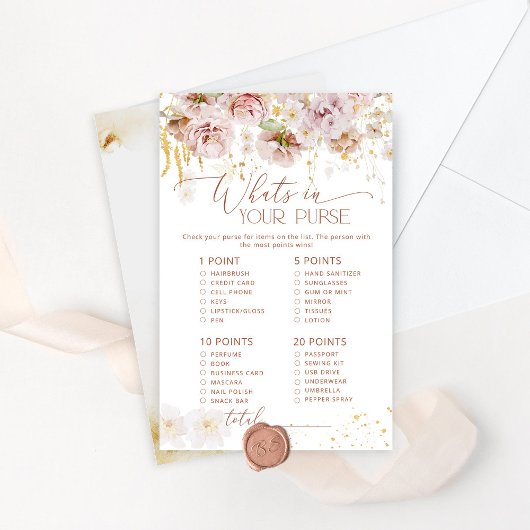 Papier Jeu de baby shower Bohème florale Qu'est-ce qu'il 