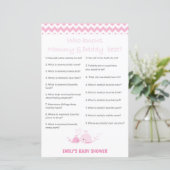 Papier Jeu de Baby shower de baleine rose nautique IMPRIM (Debout devant)