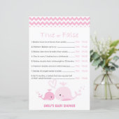 Papier Jeu de Baby shower de baleine rose nautique IMPRIM (Debout devant)