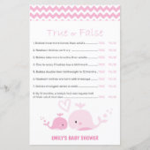 Papier Jeu de Baby shower de baleine rose nautique IMPRIM (Devant)