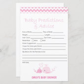 Papier Jeu de Baby shower de baleine rose nautique IMPRIM (Devant / Derrière)