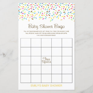 Papier Jeu de Baby shower de Bingo de bébé modifiable IMP