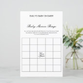 Papier Jeu de Baby shower de Bingo de bébé modifiable IMP (Debout devant)