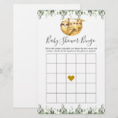 Papier Jeu de Baby shower de bingo Twin Slots (Devant / Derrière)