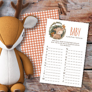 Papier Jeu de Baby shower de cerfs de en traîneau de boi