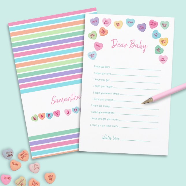 PAPIER JEU DE BABY SHOWER DE COEUR À CANDY CUTE (Créateur téléchargé)