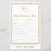 Papier Jeu de Baby shower de cygne IMPRIMÉ (Devant)