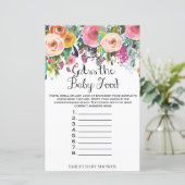 Papier Jeu de Baby shower de jardin fleuri IMPRIMÉ (Debout devant)