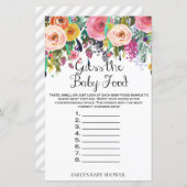 Papier Jeu de Baby shower de jardin fleuri IMPRIMÉ (Devant / Derrière)