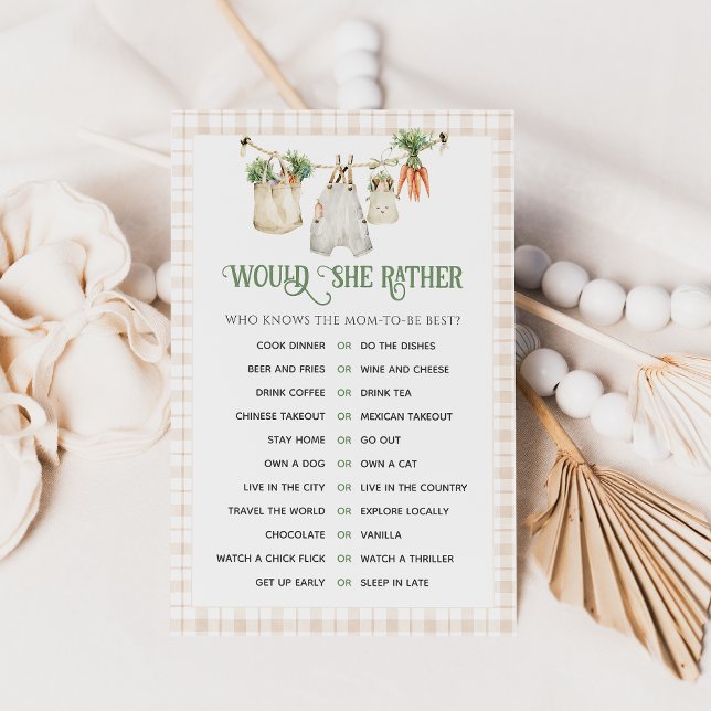 Papier Jeu de Baby shower de maman de la ferme cultivée l (Créateur téléchargé)