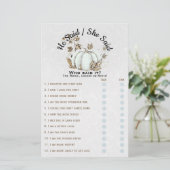 Papier Jeu de Baby Shower de Mariage Citrouille Blanc Or (Debout devant)