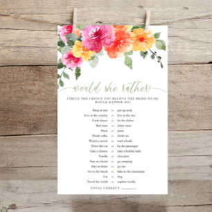 Papier Jeu de baby shower de mariage coloré