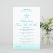 Papier Jeu de Baby Shower de Mariage sur la Plage, Thème  (Debout devant)