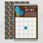 Papier Jeu de Baby shower de Monstres de Boo Jeu BINGO Ca (Devant / Derrière)