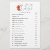 Papier Jeu de Baby Shower de Noël pour un Mariage Rétro (Devant)