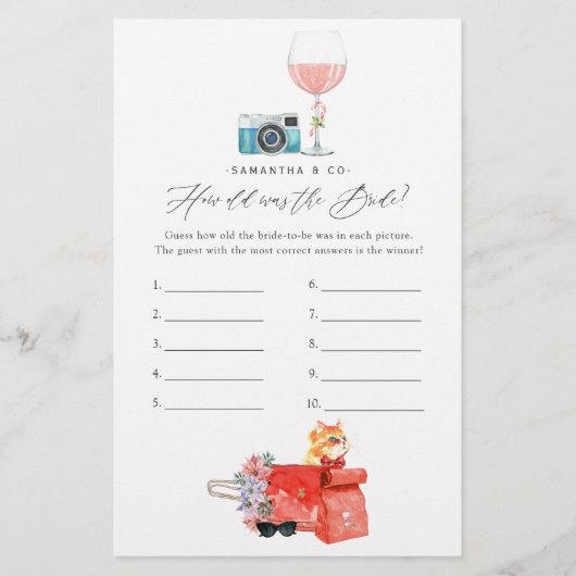 Papier Jeu de Baby Shower de Noël pour un Mariage Rétro (Devant)