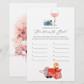 Papier Jeu de Baby Shower de Noël pour un Mariage Rétro (Devant / Derrière)