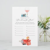 Papier Jeu de Baby Shower de Noël pour un Mariage Rétro (Debout devant)