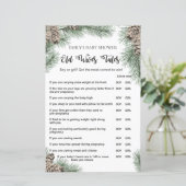 Papier Jeu de Baby shower de Pinecone d'hiver avec répons (Debout devant)