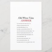 Papier Jeu de Baby shower de Pinecone d'hiver avec répons (Dos)