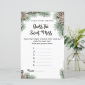 Papier Jeu de Baby shower de Pinecone d'hiver IMPRIMÉ (Debout devant)