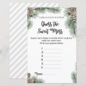 Papier Jeu de Baby shower de Pinecone d'hiver IMPRIMÉ (Devant / Derrière)