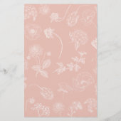 Papier Jeu de Baby shower de prédictions florales rose vi (Dos)